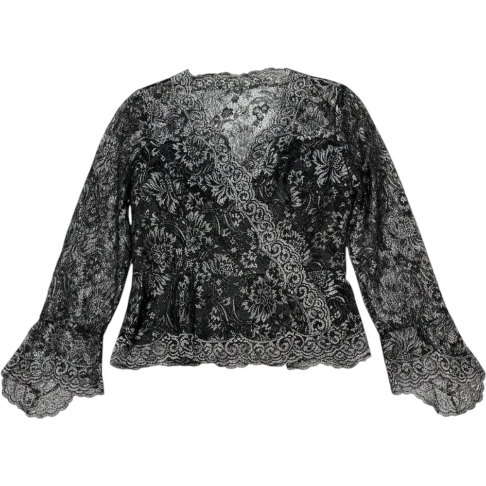 Vintage Vie By Victoria Y2K Top Womens 6 Silver Metallic‎ Babydoll Whimsigoth